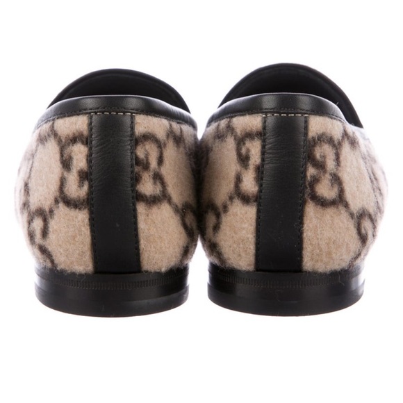 GUCCI Jordaan Wool 1955 Horsebit Accent Loafers, Size 39 - Picture 9 of 9